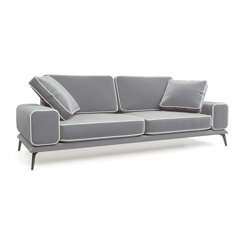 Солнечное побережье Диван прямой, галечный серый