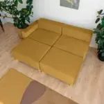 РАЙСКИЙ УГОЛОК Диван угловой горчичный