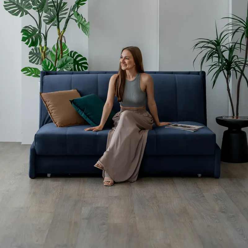 РИЧМОНД Складная кровать темно-синяя, 125