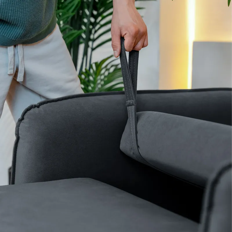 ПОРТЛЕНД Кресло-кровать серое