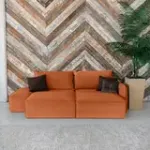 ПОРТЛЕНД Диван прямой с банкеткой терракотовый