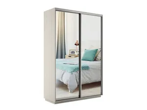 Экспенс Шкаф-купе двухдверный с зеркалом, 140х220х60, Светло-бежевый