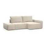 ПОРТЛЕНД Диван угловой с банкеткой светло-бежевый