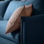 СКАНДИ Диван тканевый прямой синий