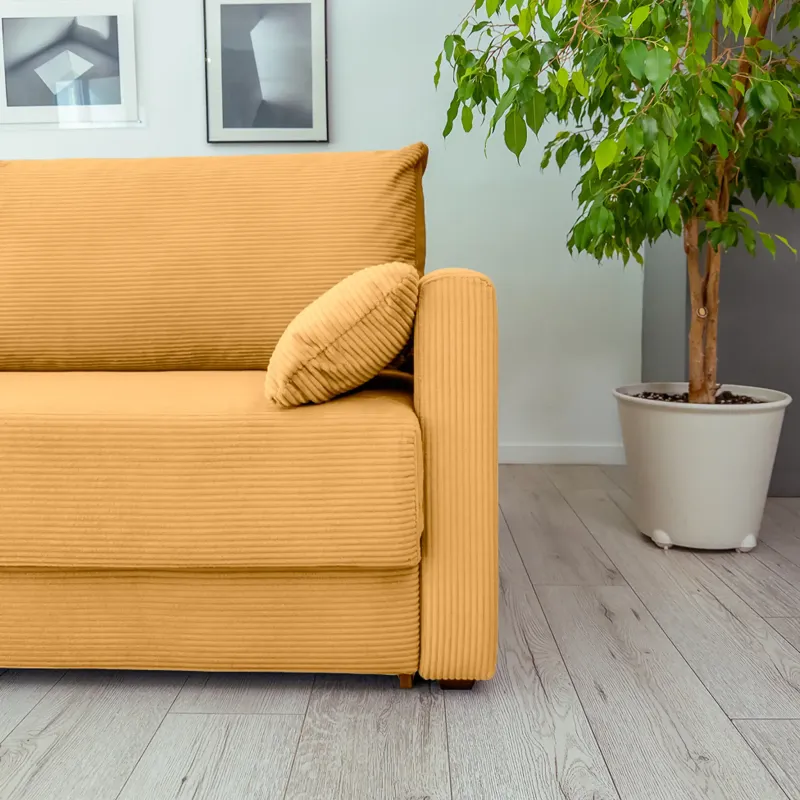 РИМИНИ Диван прямой Cilium горчичный