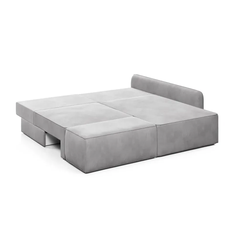 ПОРТЛЕНД Диван угловой с банкеткой светло-серый