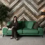 Солнечное побережье Диван прямой, зеленый