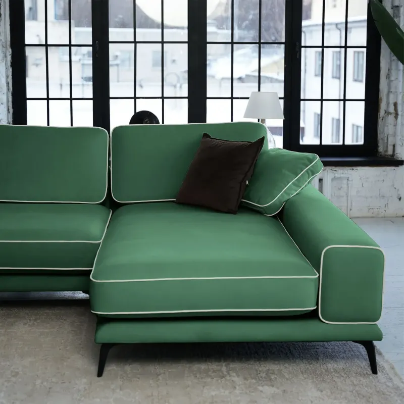 Солнечное побережье Диван угловой, зеленый