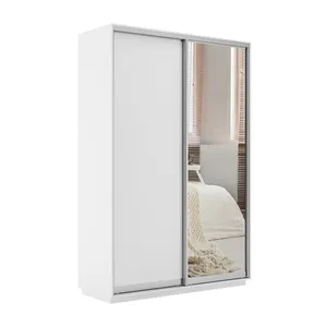 Медиум Шкаф-купе двухдверный с зеркалом, 140х240х45, Белый