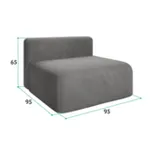 НОВЫЕ ЭМОЦИИ Модуль-кресло, серый