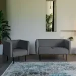 РИО Кресло тканевое светло-серое