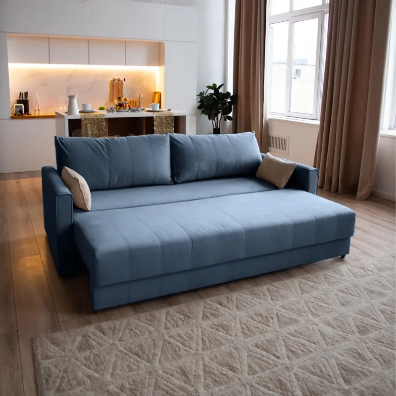 РИМИНИ Диван прямой синий РИМИНИ Диван прямой синий