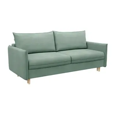 СКАНДИ Диван тканевый прямой мятный