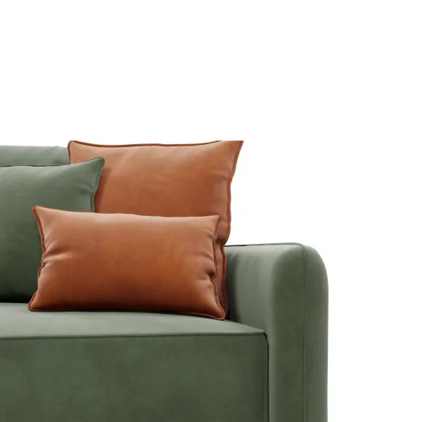 ПОРТЛЕНД Диван прямой с банкеткой зеленый