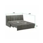 ВЕНЕЦИЯ Складная кровать светло-серая, 200