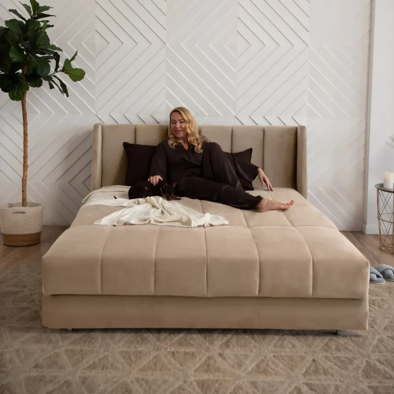 ВЕНЕЦИЯ Складная кровать светло-бежевая, 185