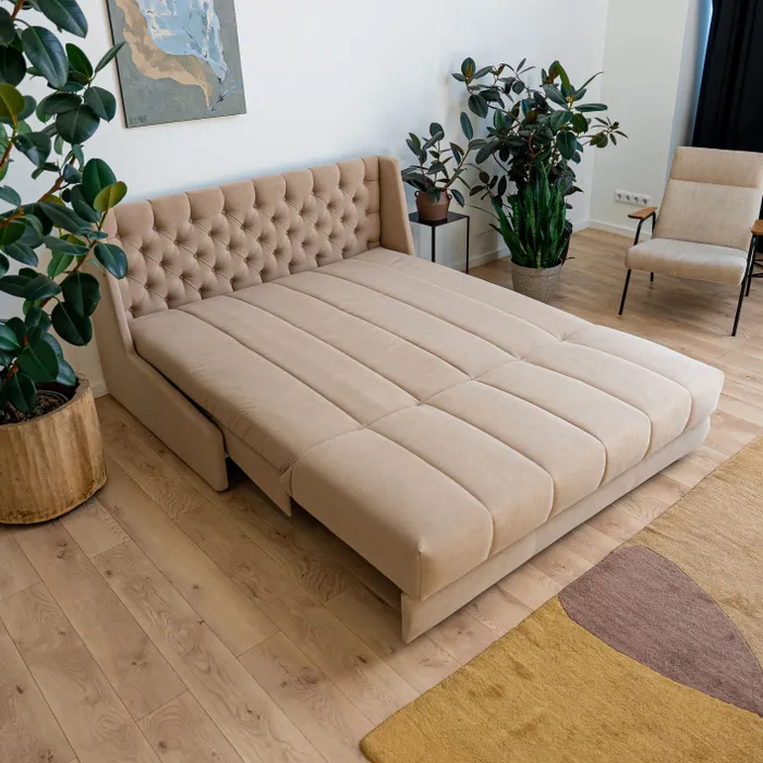 РИЧМОНД Складная кровать светло-бежевая, 200