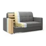 ТОКИО Складная кровать с подлокотниками бежевая, 160 ППУ