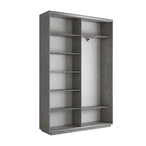 Экспенс Шкаф-купе двухдверный с зеркалом, 120х240х45, Серый