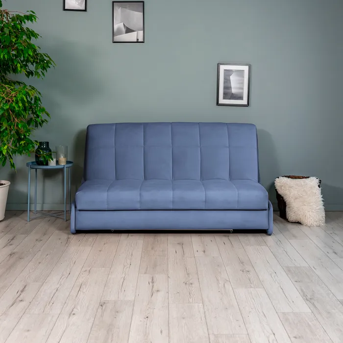 ТОКИО Складная кровать серо-синяя, 160 ППУ