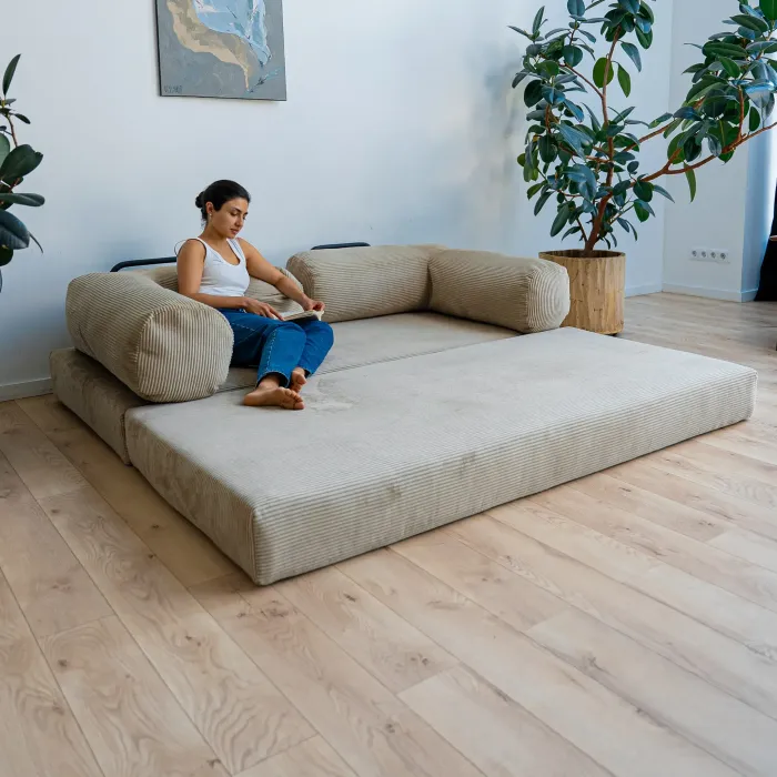 ПОЛЕЗНАЯ ПРИВЫЧКА Диван прямой, бежевый