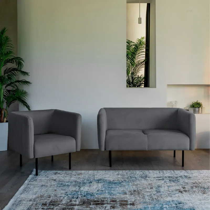 РИО Кресло тканевое светло-серое РИО Кресло тканевое светло-серое