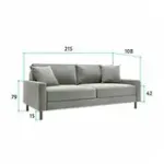 Хорошее настроение Диван прямой, медно-коричневый