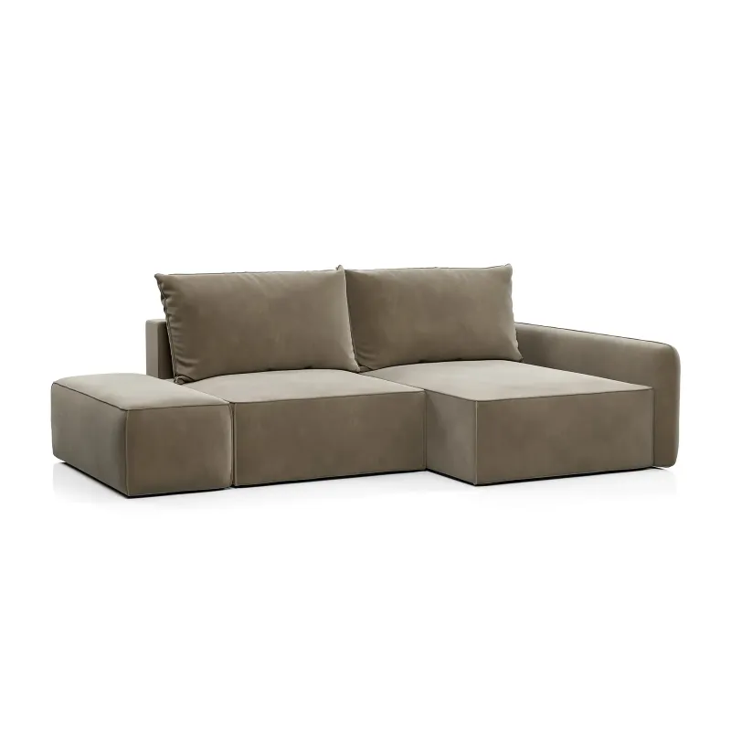 ПОРТЛЕНД Диван угловой с банкеткой бежевый