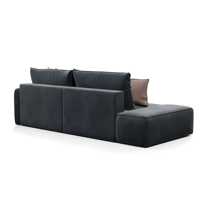 ПОРТЛЕНД Диван прямой с банкеткой серый