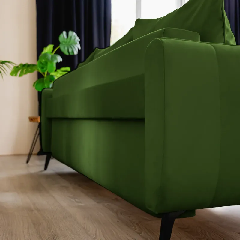 СЧАСТЛИВЫЙ ДЕНЬ Диван прямой, темно-оливковый СЧАСТЛИВЫЙ ДЕНЬ Диван прямой, темно-оливковый