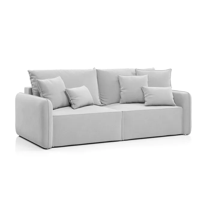 ПОРТЛЕНД Диван прямой светло-серый, букле