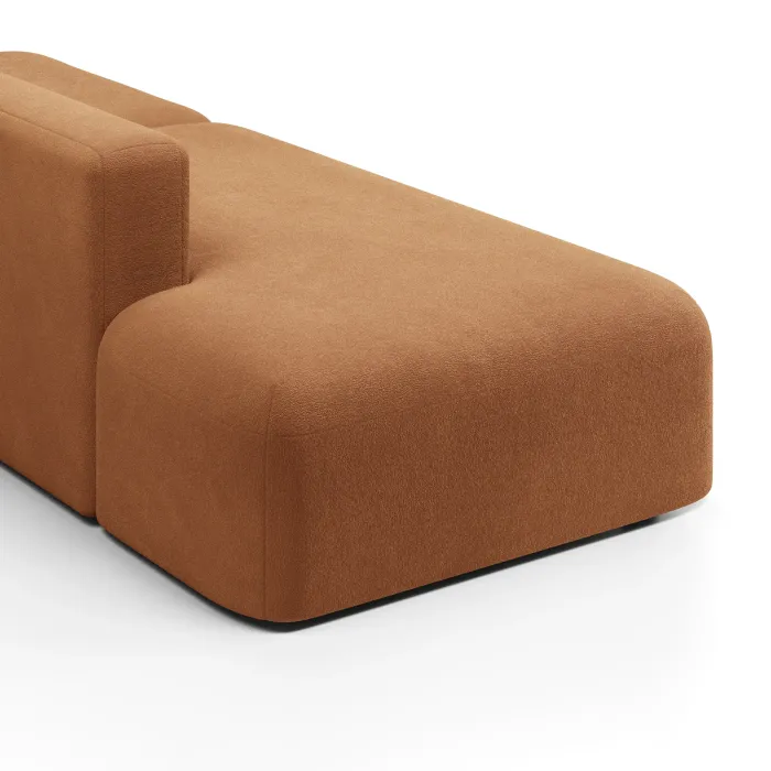 НОВЫЕ ЭМОЦИИ Диван прямой, терракотовый, банкетка слева