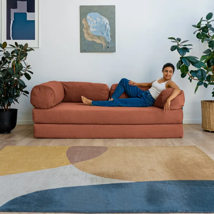 ПОЛЕЗНАЯ ПРИВЫЧКА Диван прямой, терракотовый