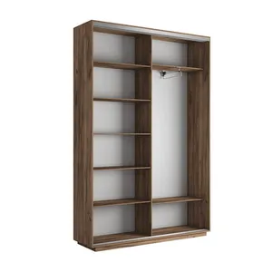 Экспенс Шкаф-купе двухдверный с зеркалом, 160х220х45, Золотистый