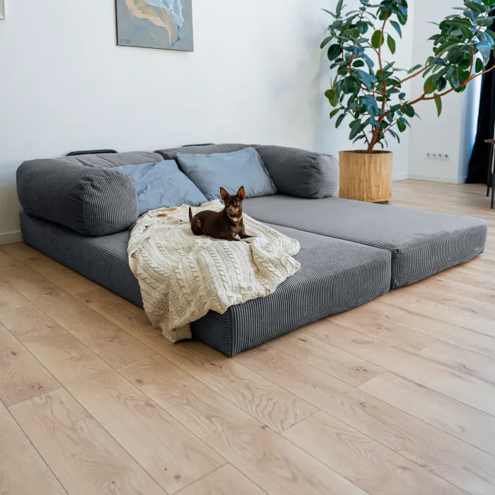 ПОЛЕЗНАЯ ПРИВЫЧКА Диван прямой, графитовый