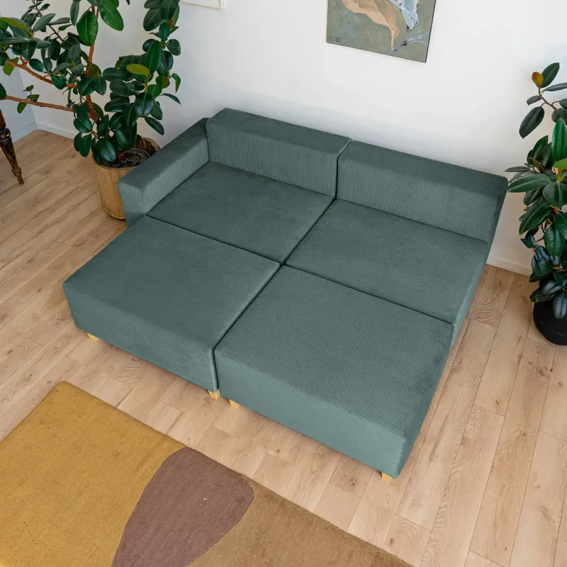 РАЙСКИЙ УГОЛОК Диван угловой изумрудный