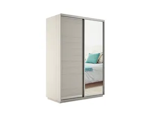 Медиум Шкаф-купе двухдверный с зеркалом, 160х240, Светло-бежевый