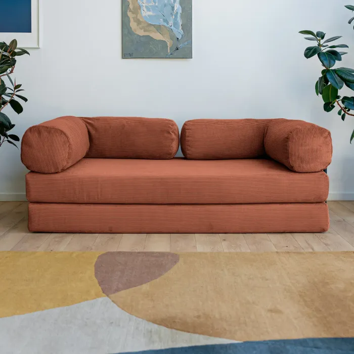 ПОЛЕЗНАЯ ПРИВЫЧКА Диван прямой, терракотовый