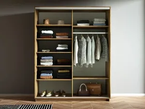 Экспенс Шкаф-купе двухдверный с зеркалом, 120х240х60, Золотистый