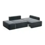 ПОРТЛЕНД Диван прямой с банкеткой серый