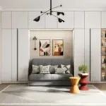 ТОКИО Складная кровать светло-серая, 160 ППУ