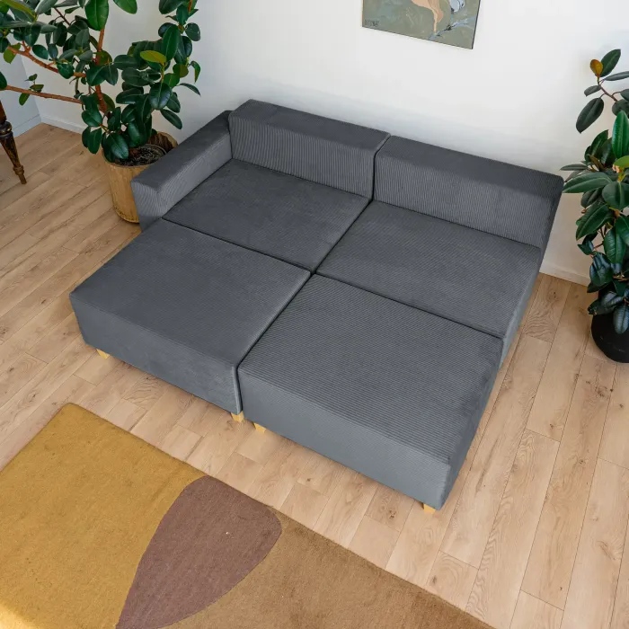 РАЙСКИЙ УГОЛОК Диван угловой графитовый