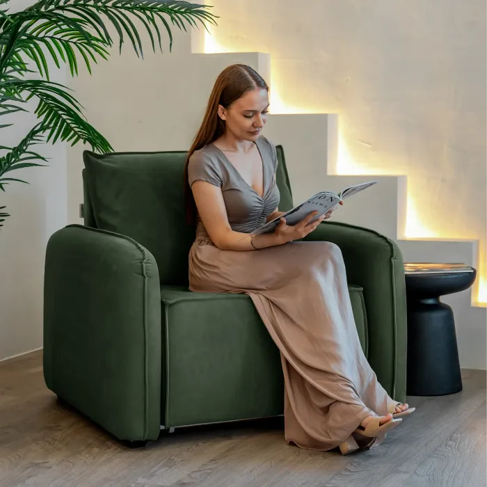 ПОРТЛЕНД Кресло-кровать зеленое