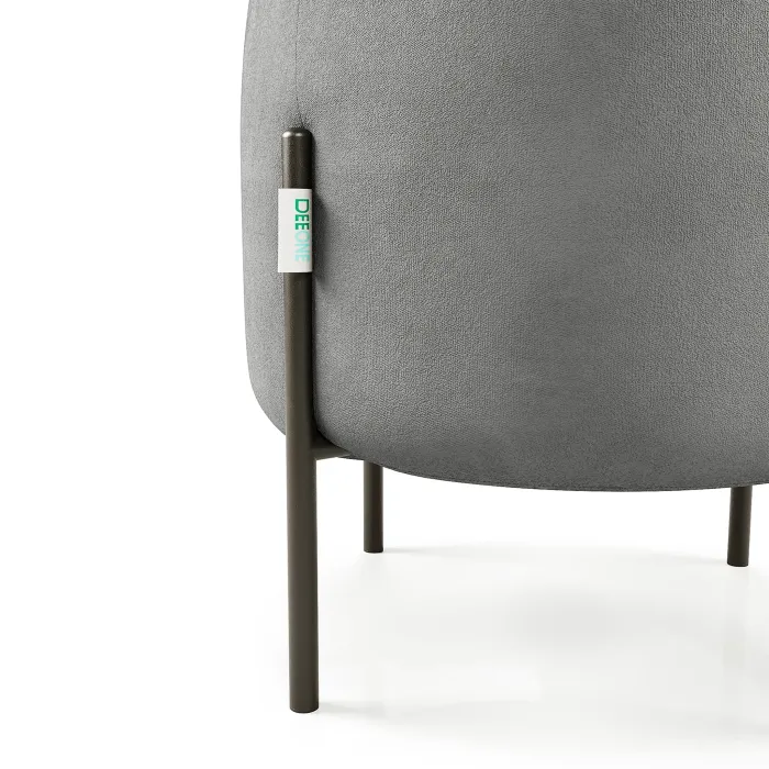 Маленькая радость Пуф круглый на ножках, светло-серый