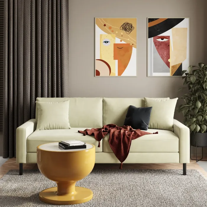 Хорошее настроение Диван прямой, молочный