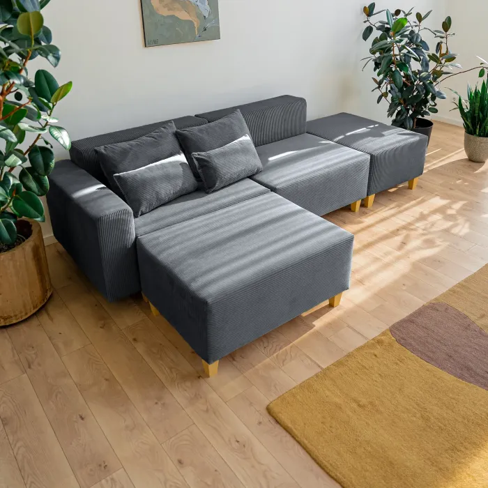 РАЙСКИЙ УГОЛОК Диван угловой графитовый