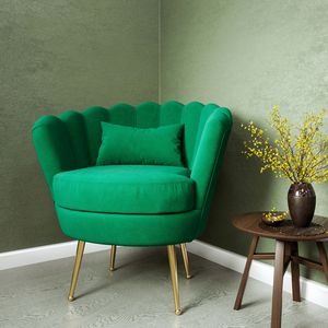 ОДРИ Кресло тканевое зеленое