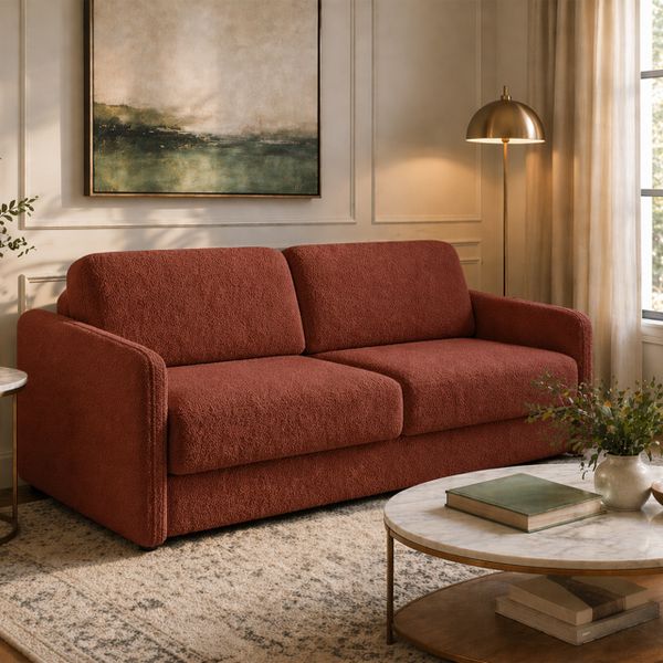 ПРОСТОЕ СЧАСТЬЕ Диван прямой терракотовый