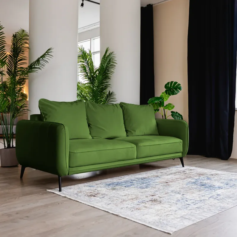 СЧАСТЛИВЫЙ ДЕНЬ Диван прямой, темно-оливковый СЧАСТЛИВЫЙ ДЕНЬ Диван прямой, темно-оливковый