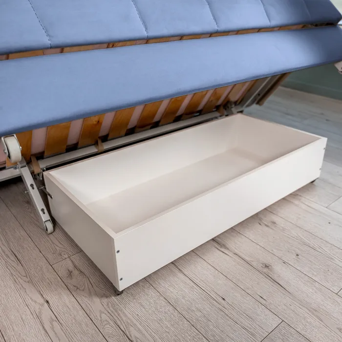 ТОКИО Складная кровать серо-синяя, 160 ППУ